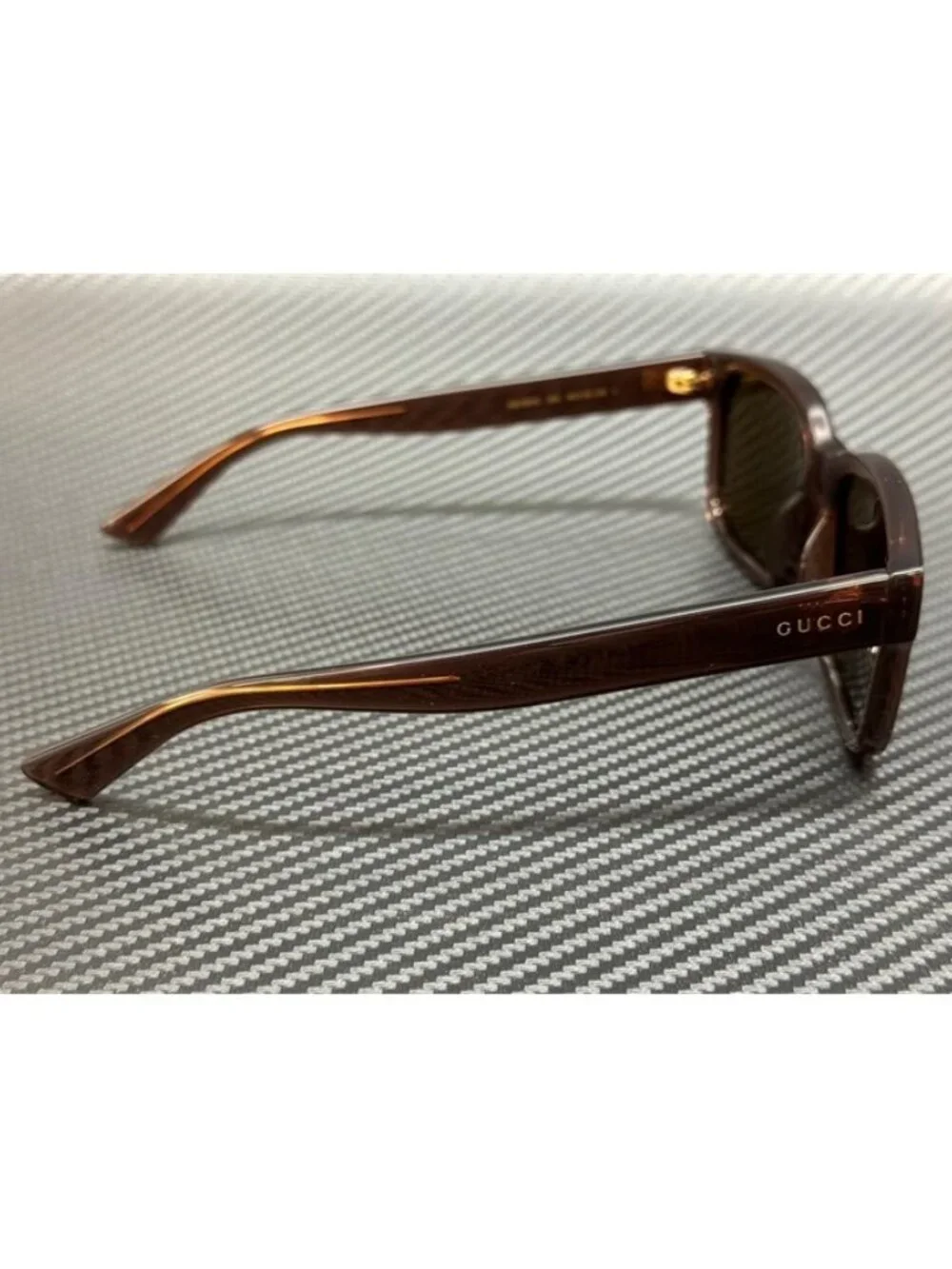 New Gucci Men Brown Transparent Sunglasses 56-18-145